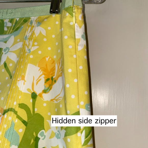 Elevenses Anthropologie Flared Sz 4 Yellow Multicolor Floral Mini Pleated Skirt - Picture 4 of 12